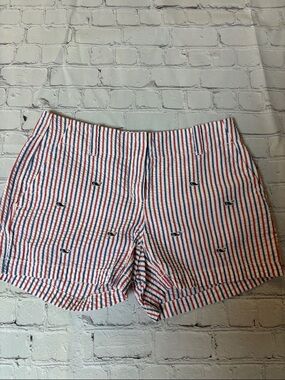 Vineyard Vines Red and Blue Striped Cotton Shorts (0008)